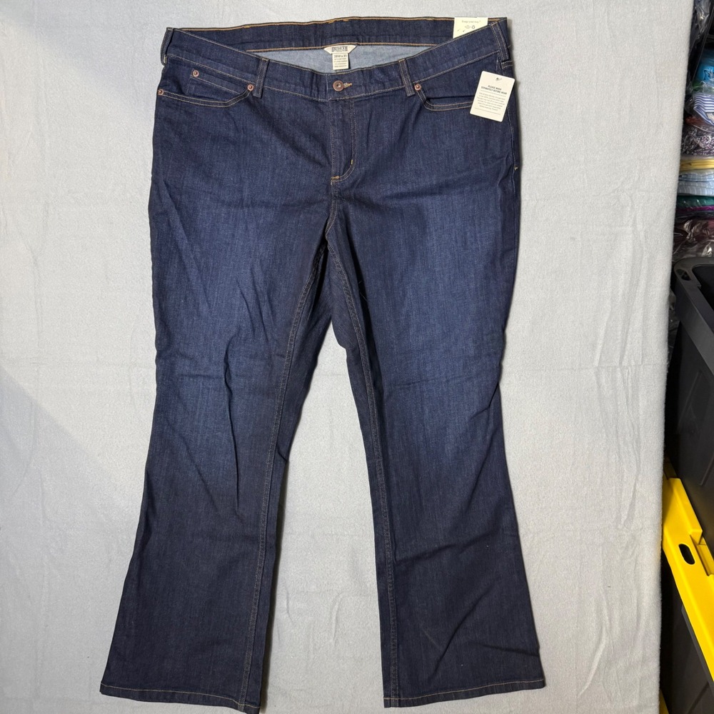 Duluth Trading Co DuluthFlex Daily Women Jeans 20W Dark Wash NWT Bootcut‎ 75808